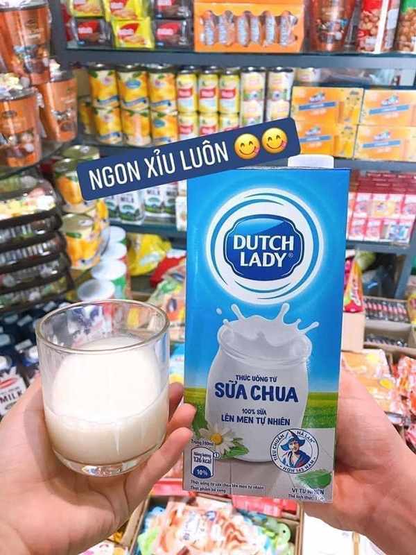 review sữa chua uống cô gái hà lan