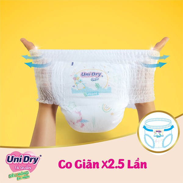 bỉm unidry chất liệu an toàn với bé