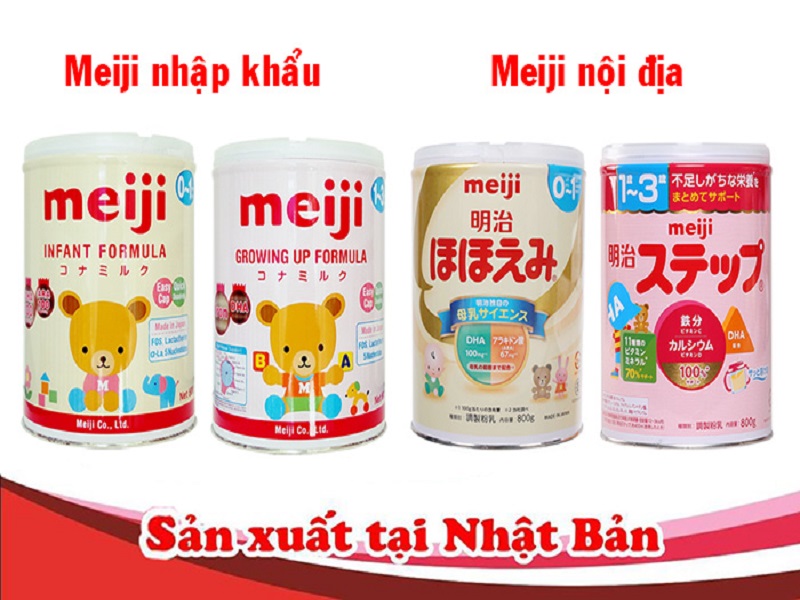 Cách pha sữa Meiji hàng nhập khẩu và nội địa Nhật Bản có khác nhau không?