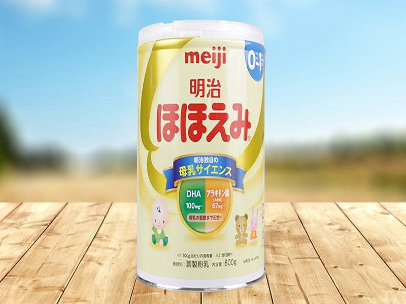 Cách pha sữa Meiji số 0 dạng bột trong lon thiếc